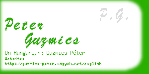 peter guzmics business card